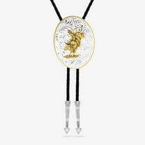 Montana Silversmiths Western Lifestyle Bolo Tie Extra Large with Bull Rider