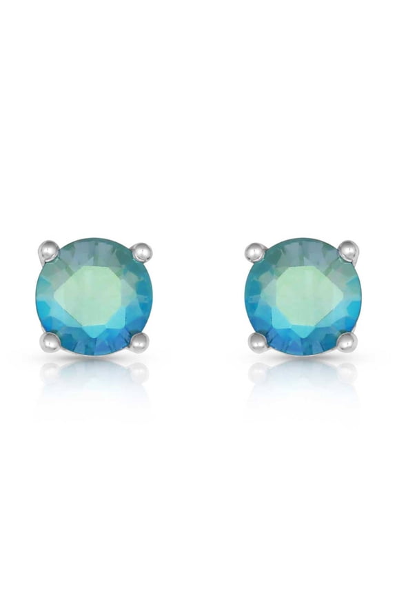 Western Lifestyle Inspired Stud Earring Set Luminescent Blue