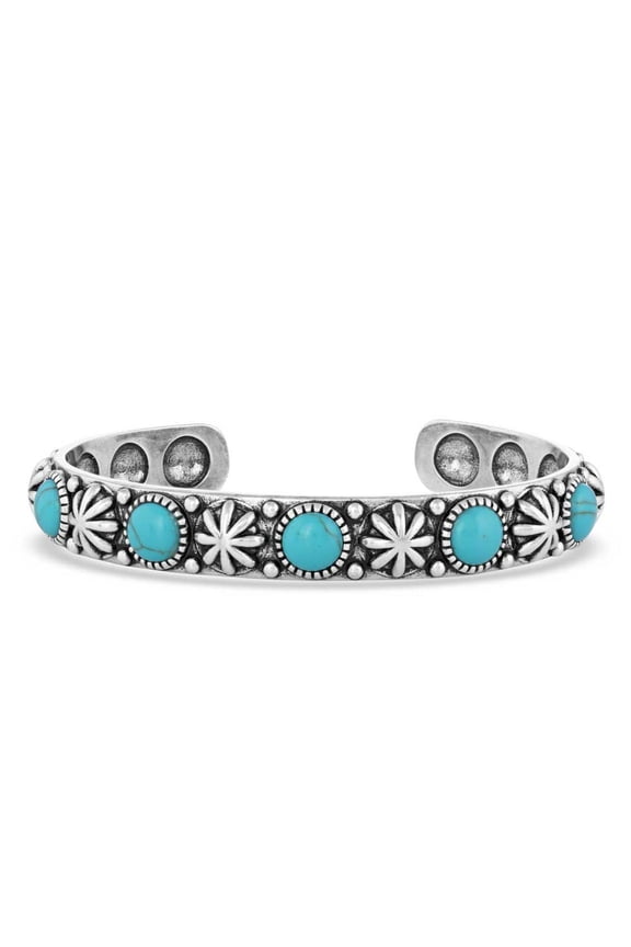 Women's Starlight Starbrite Stone Turquoise Silver Bracelet Silver One Size