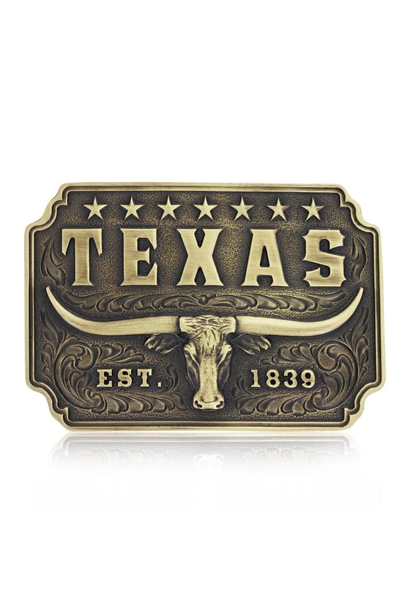 Men's Classic Texas Longhorn Buckle Bronze One Size