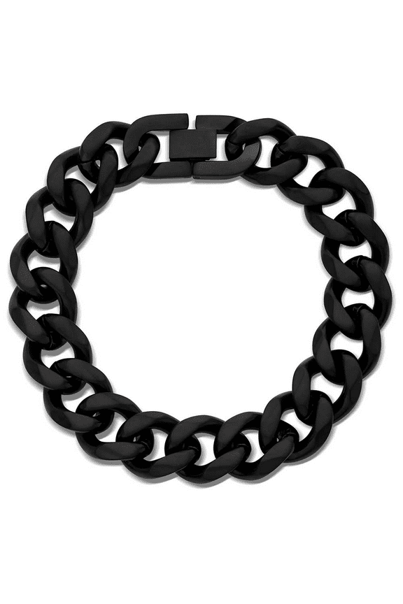 Montana Silversmith Men's Midnight Cuban Link Black Bracelet BC6094