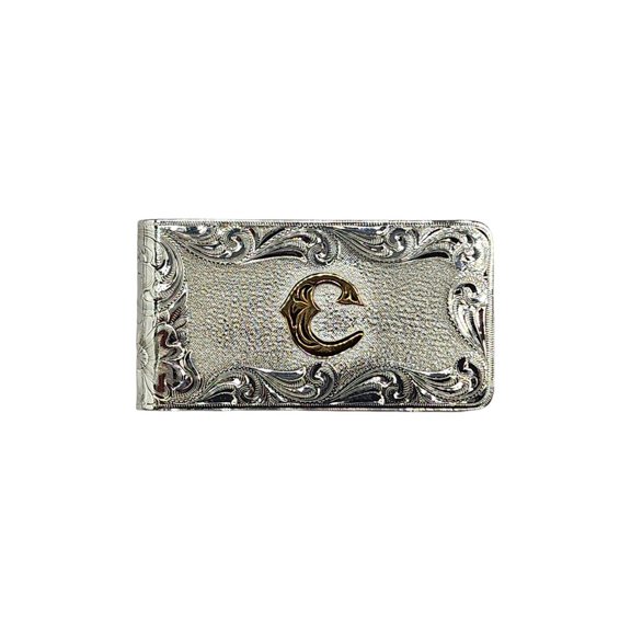 Montana Silversmiths Money Clip Engraved Letter C - Accessories Other - Mcl4-B2C