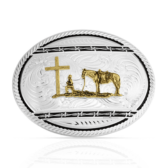 Montana Silversmiths Relentless Christian Cowboy - Acc Buckle  - 56300-731