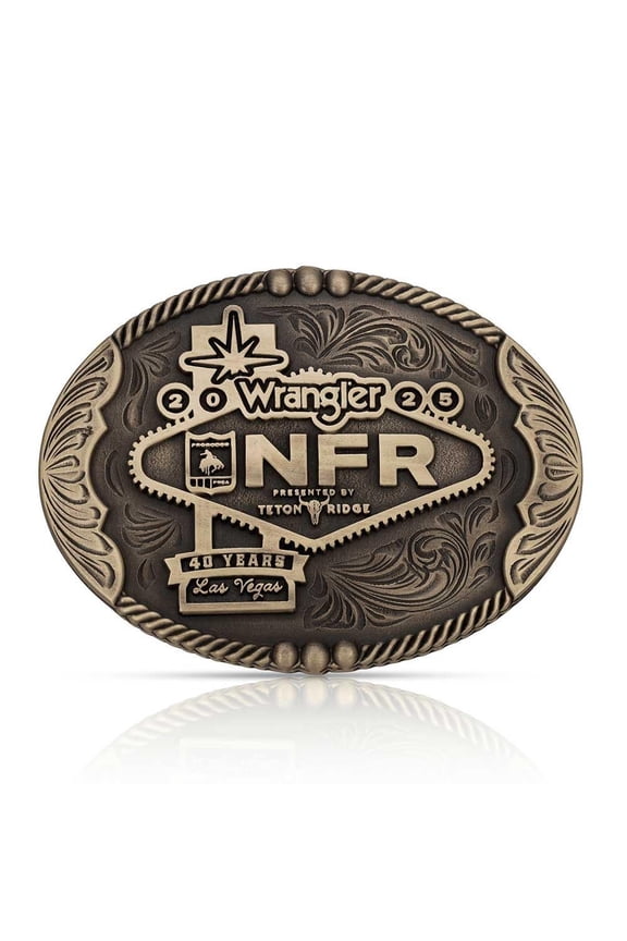 Rodeo Series Attitude Western Belt Buckle 2025 National Finals Rodeo
