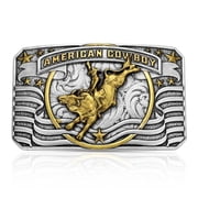 Montana Silversmiths Rodeo Series Attitude Western Belt Buckle American Cowboy Bull Rider
