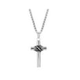 thumbnail image 1 of Montana Silversmiths Christian Faith Cross Men's Necklace Rope Wrapped Cross Necklace, 1 of 3