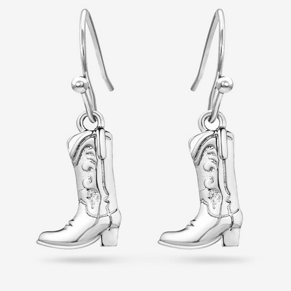 Montana Silversmiths Women's Sculpted Cowboy Boot Earrings - ER5866 One Size