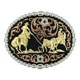 thumbnail image 1 of Montana Silversmiths Rodeo Series Attitude Western Belt Buckle Tri Color Team Roper, 1 of 3