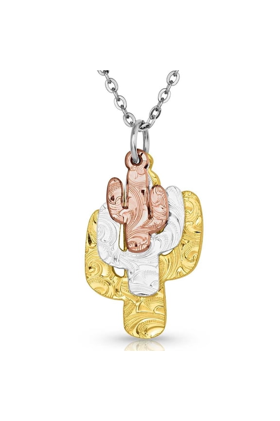 Triple Cactus Necklace - NC5672