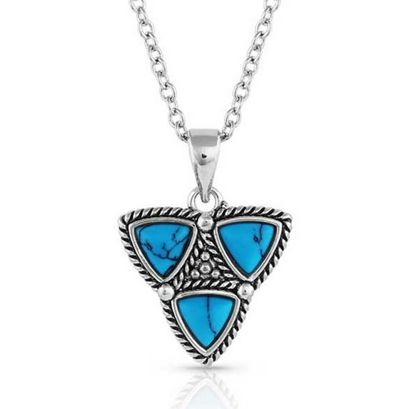 Montana Silversmiths Western Lifestyle Trilogy Trillion Turquoise Necklace