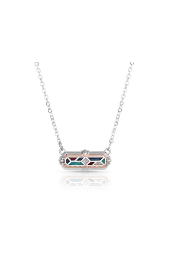 Western Mosaic Bar Necklace - NC5689