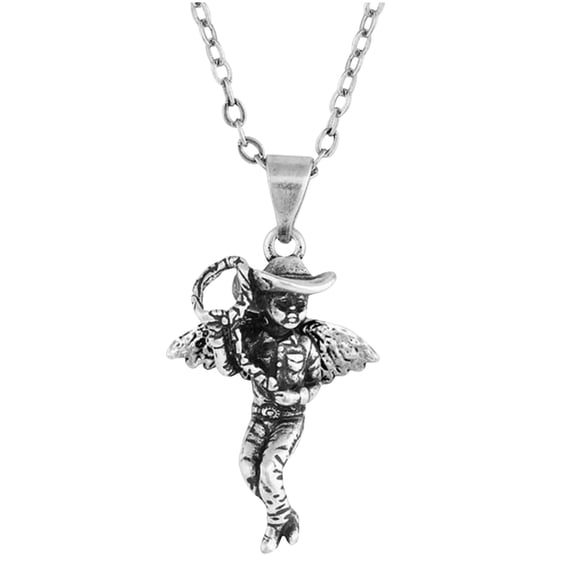 Montana Silversmiths Women's Amberley Cowboy Angel Necklace Silver One Size