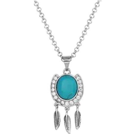 Montana Silversmiths Women's Catching Luck Horseshoe Necklace - NC5722 One Size