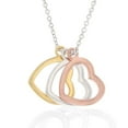 thumbnail image 1 of Montana Silversmiths Women's Trio Heart Shadow Charm Necklace Silver One Size, 1 of 2