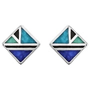 Montana Silversmiths Womens American Legends Geometric Diamond Shape Earrings