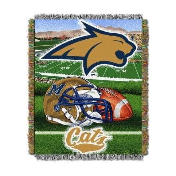 Montana State Bobcats NCAA Woven Tapestry Throw (Home Field Advantage) (48"x60") (2-Pack)