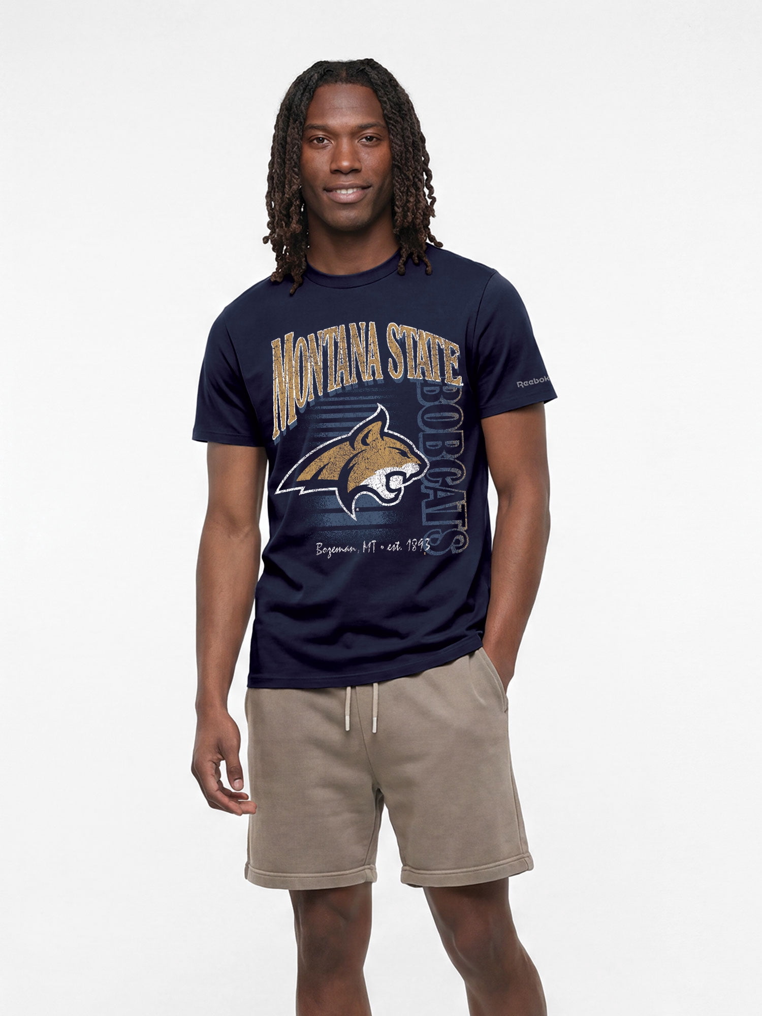 Montana State Bobcats Reebok Mens Crew Neck Short Sleeve T-Shirt