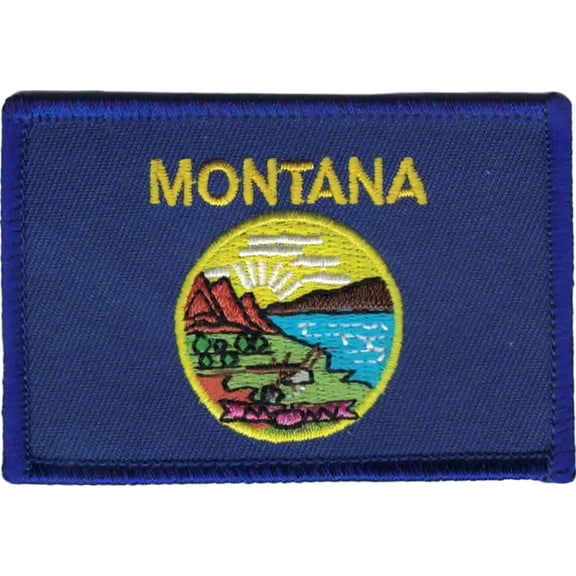 Montana State Flag Patch 2 1/2" x 3 1/2"
