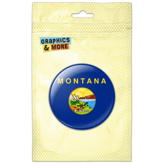 Montana State Flag Refrigerator Button Magnet