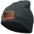 thumbnail image 1 of Montana State Map Embroidered Short Beanie - Dk Grey OSFM, 1 of 5