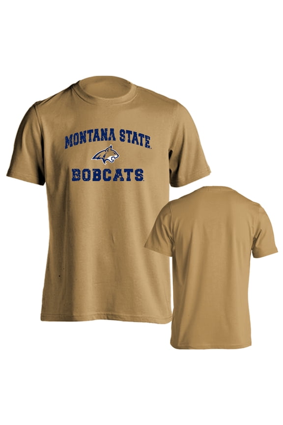 Montana State University Bobcats Distressed Retro Short Sleeve T-Shirt