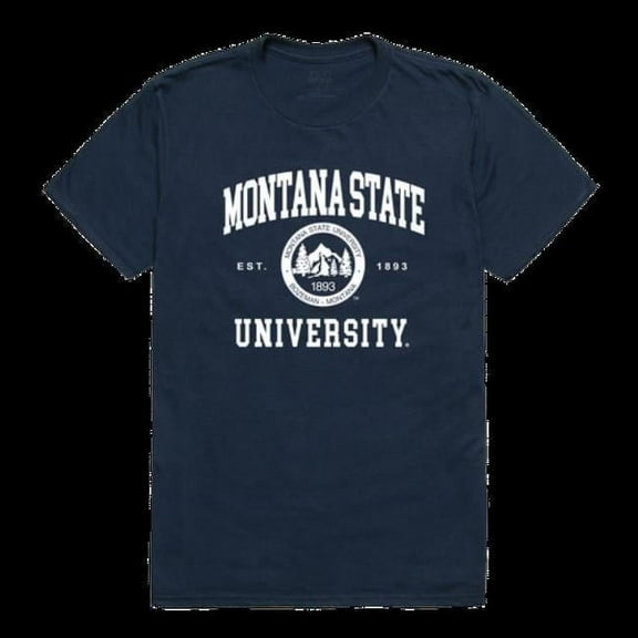 Montana State University Bobcats Seal College T-Shirt, Navy - Extra Large