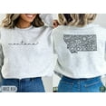 thumbnail image 1 of Montana Sweatshirt | Floral Montana Crewneck Pullover | Womens Montana Home State Sweater | Cute Montana Sweatshirt | Neighbor Gift, 1 of 4