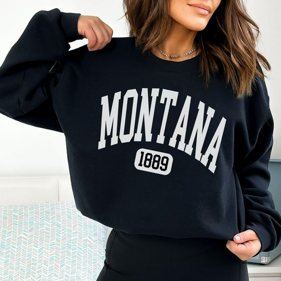 Montana Sweatshirt, Montana Shirt, Montana State, Trendy Vintage Inspired Sweater, Graphic Sweatshirt, Aesthetic Minimalist Crewneck Tshirt All Size S-5XL