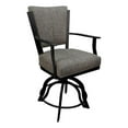 thumbnail image 1 of Montana Swivel 30" Metal Bar Stool - Plumley Cocoa Fabric- Gray Frame, 1 of 2