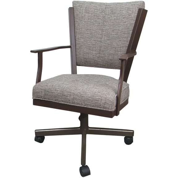 Montana Swivel Metal Dining Caster Chair - Jetty June Tan - Brown