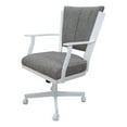 thumbnail image 1 of Montana Swivel Dining Caster Chair - Mojave Gray Fabric - White Metal, 1 of 3