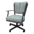 thumbnail image 1 of Montana Swivel Dining Caster Chair - Watusi Aqua Fabric - Gray Metal, 1 of 3
