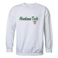 thumbnail image 1 of Montana Technological University Orediggers Script Crewneck Sweatshirt, White - Small, 1 of 1