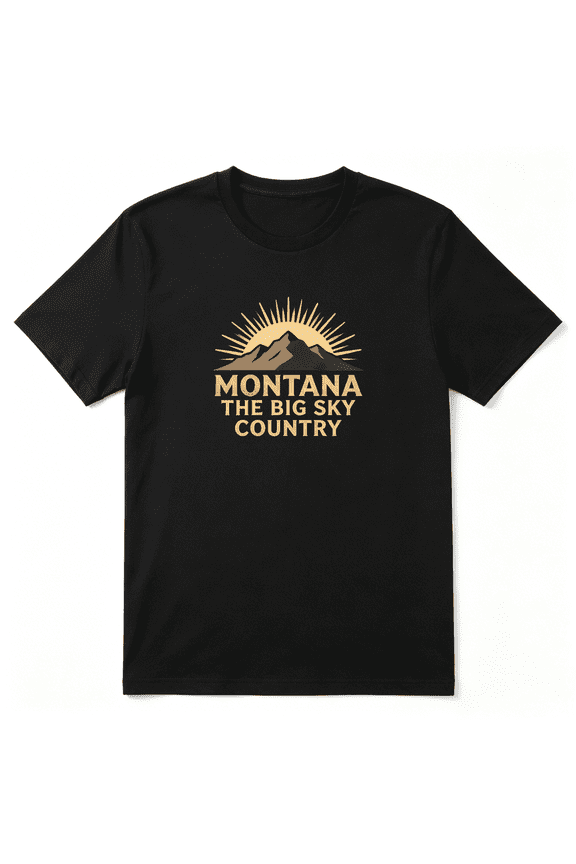 Montana The Big Sky Country Cool Graphic Tee For Men And Women, Montana Native Tailgate Cotton Short Sleeves T-Shirt