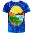 thumbnail image 1 of Montana Vintage Distressed State Flag All Over Mens T Shirt Multi X-LG, 1 of 2