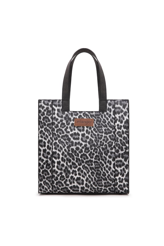 Wrangler Tote Bag for Women Wildside Cheetah Medium Handbag Top Handle for Work Montana West Stylish and Functional Tote Bags for Everyday Use, Black