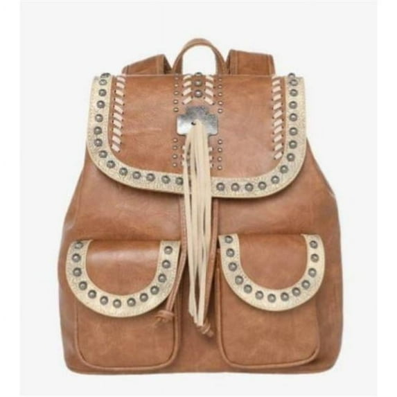 Montana West 234181 Cross with Tassel Backpack - Brown