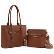 Montana West 2Pcs Handbags Set for Women Large Tote Bags Purse with Cute Crossbody bags