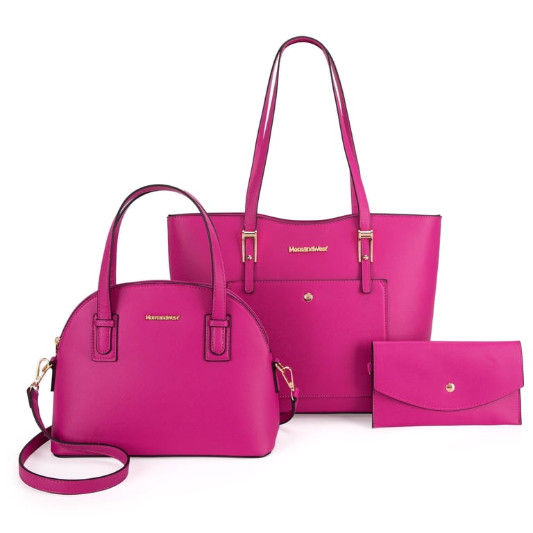Montana West, Purses Set, Pink PU Leather, 3-Piece - Walmart.com