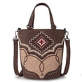 thumbnail image 1 of Montana West Bucket Crossbody Bag for Women Western Aztec Embroidered Purses, Coffee, 1 of 7