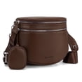 thumbnail image 1 of Montana West Crossbody Bag for Women Large Double Zipper Bum Bag with Adjustable Wide Strap, Coffee, 1 of 7