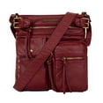 thumbnail image 1 of Montana West Crossbody Bag for Women Soft Washed Leather Multi Pocket Shoulder Purses, Red, 1 of 7