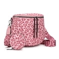 thumbnail image 1 of Montana West Crossbody Bags Bum Bag for Women Large Sling Bag with Adjustable Strap and Coin Purse, Pink-Leopard, 1 of 7