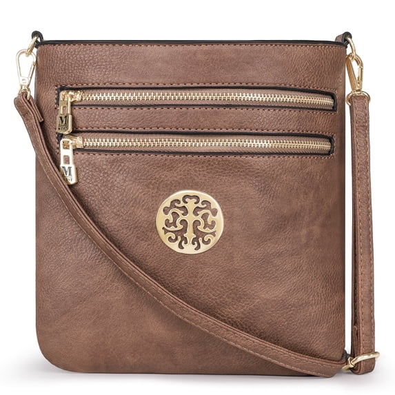 Montana West Crossbody Bags for Women Multi Pocket Cross Body Bag Purses with Adjustable Strap, Brown