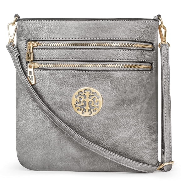 Montana West Crossbody Bags for Women Multi Pocket Cross Body Bag Purses with Adjustable Strap, Silver