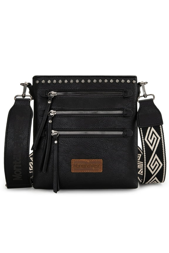 Crossbody Bags for Women Multi Pocket Cross Body Bag Purses with Guitar Strap