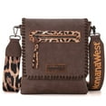 thumbnail image 1 of Montana West Crossbody Bags for Women with Dual Compartments Western Crossbody Purse with Leopard Print Guitar Strap, Coffee, 1 of 7