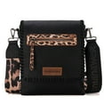 thumbnail image 1 of Montana West Crossbody Bags for Women with Dual Compartments Western Crossbody Purse with Leopard Print Guitar Strap, Black, 1 of 7