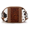 thumbnail image 1 of Montana West Cow Print Crossbody Bag for Women Western Tooled Design with Built in Card Holder, Stylish and Functional Purse, Brown, 1 of 7
