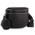thumbnail image 1 of Montana West Crossbody Bag for Women Large Double Zipper Bum Bag with Adjustable Wide Strap, Black, 1 of 8